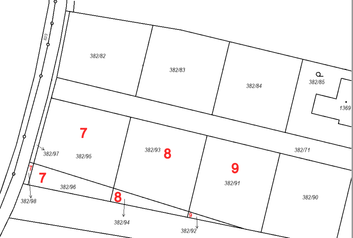 plan pozemku